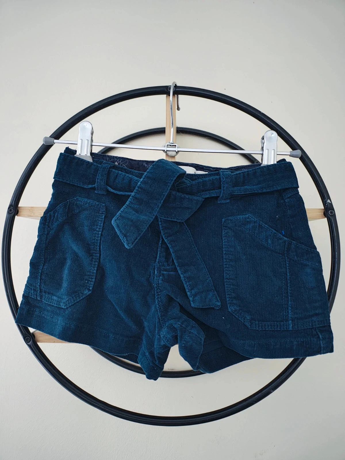6 ans short velours automne hiver Zara bleu canard